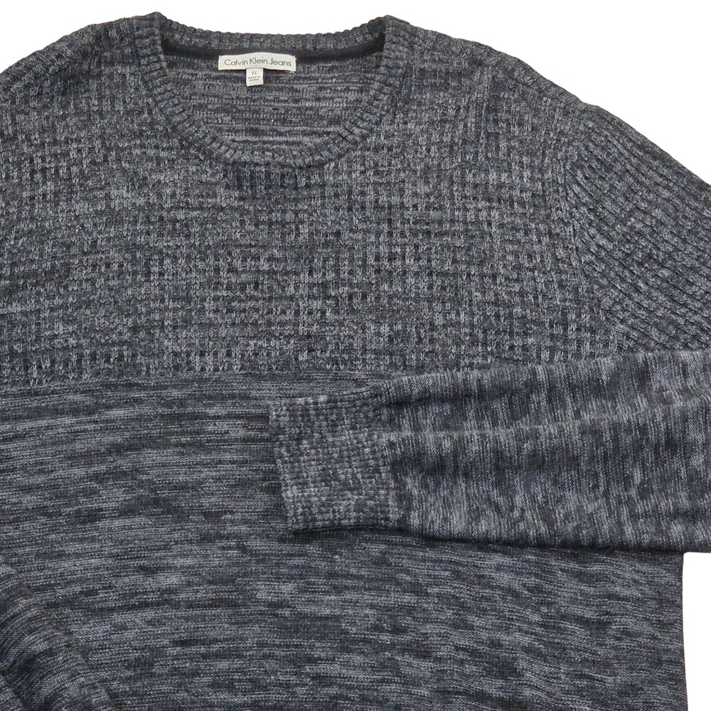 Calvin Klein Jeans Men's Crewneck Sweater in Charcoal Gray